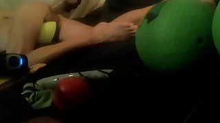 thick dildo floosie takes it deep in the ass&period; voyeur view&period; feet&excl;